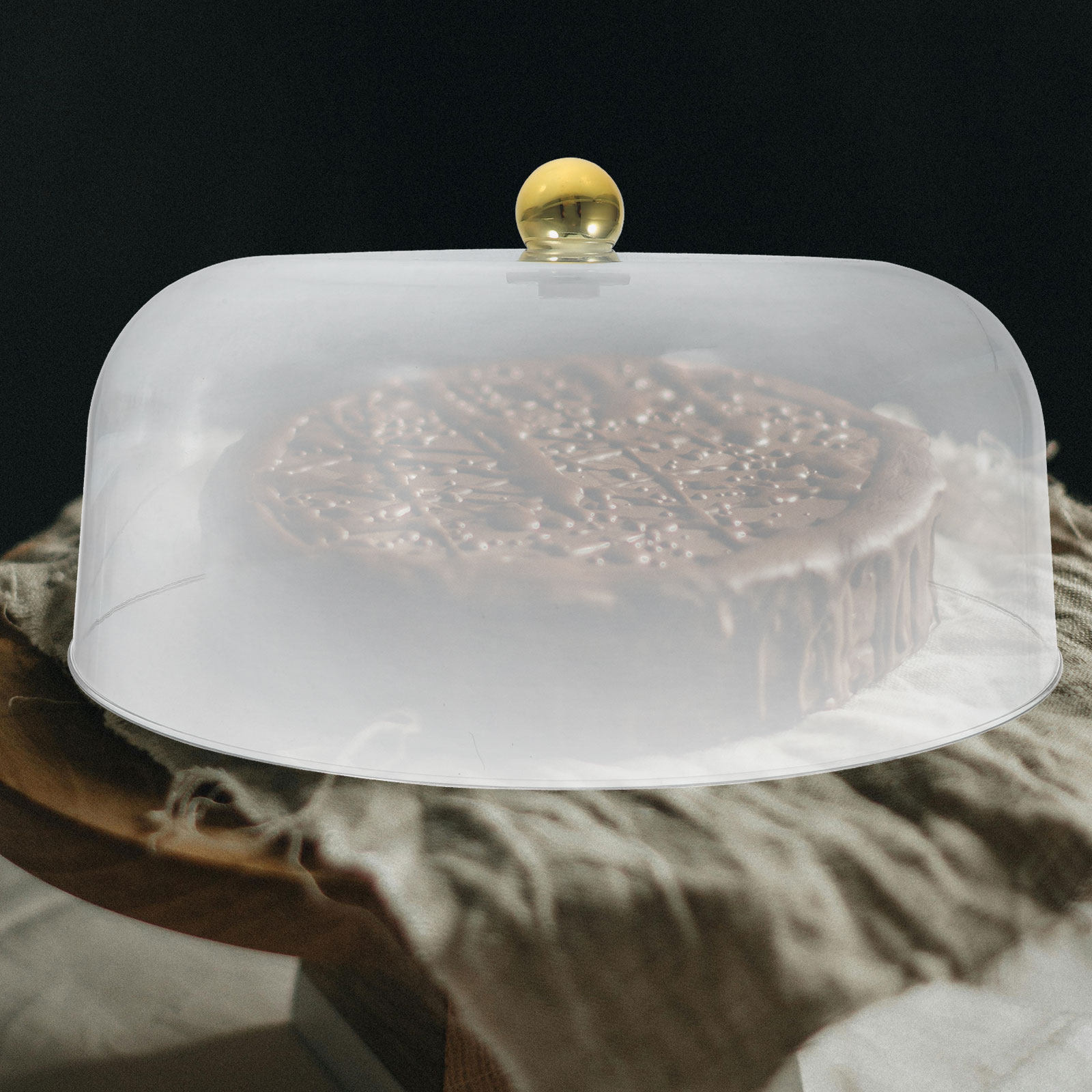 قبة كيك بلاستيكية 28 سم، غطاء  - مراجعة Plastic Dome Clear وسعره