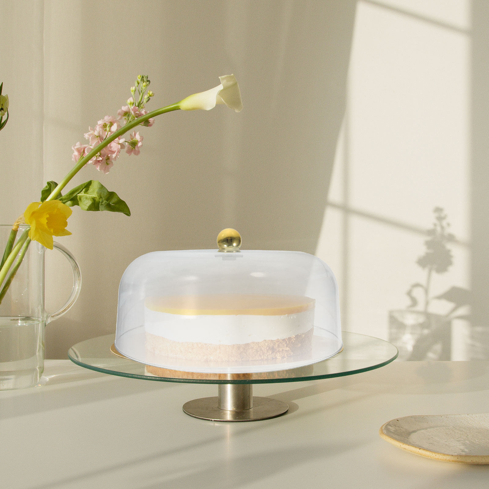 قبة كيك بلاستيكية 28 سم، غطاء  - مراجعة Plastic Dome Clear وسعره